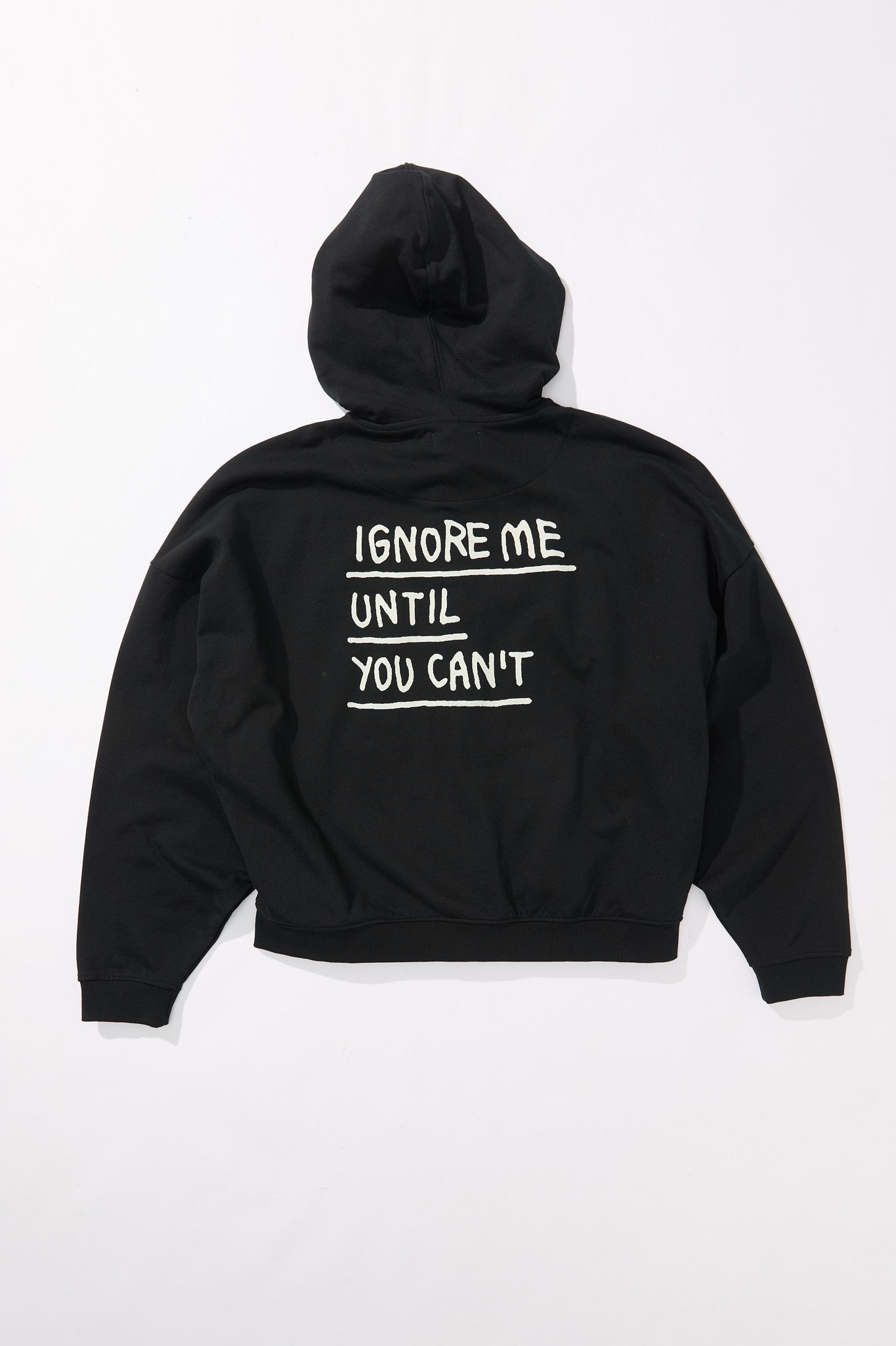 Zip-Hoodie Black Ignore Me